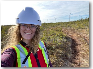 Emma MacNeil working in the field